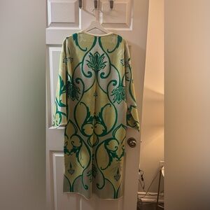 Zara Green and silver Knit dress